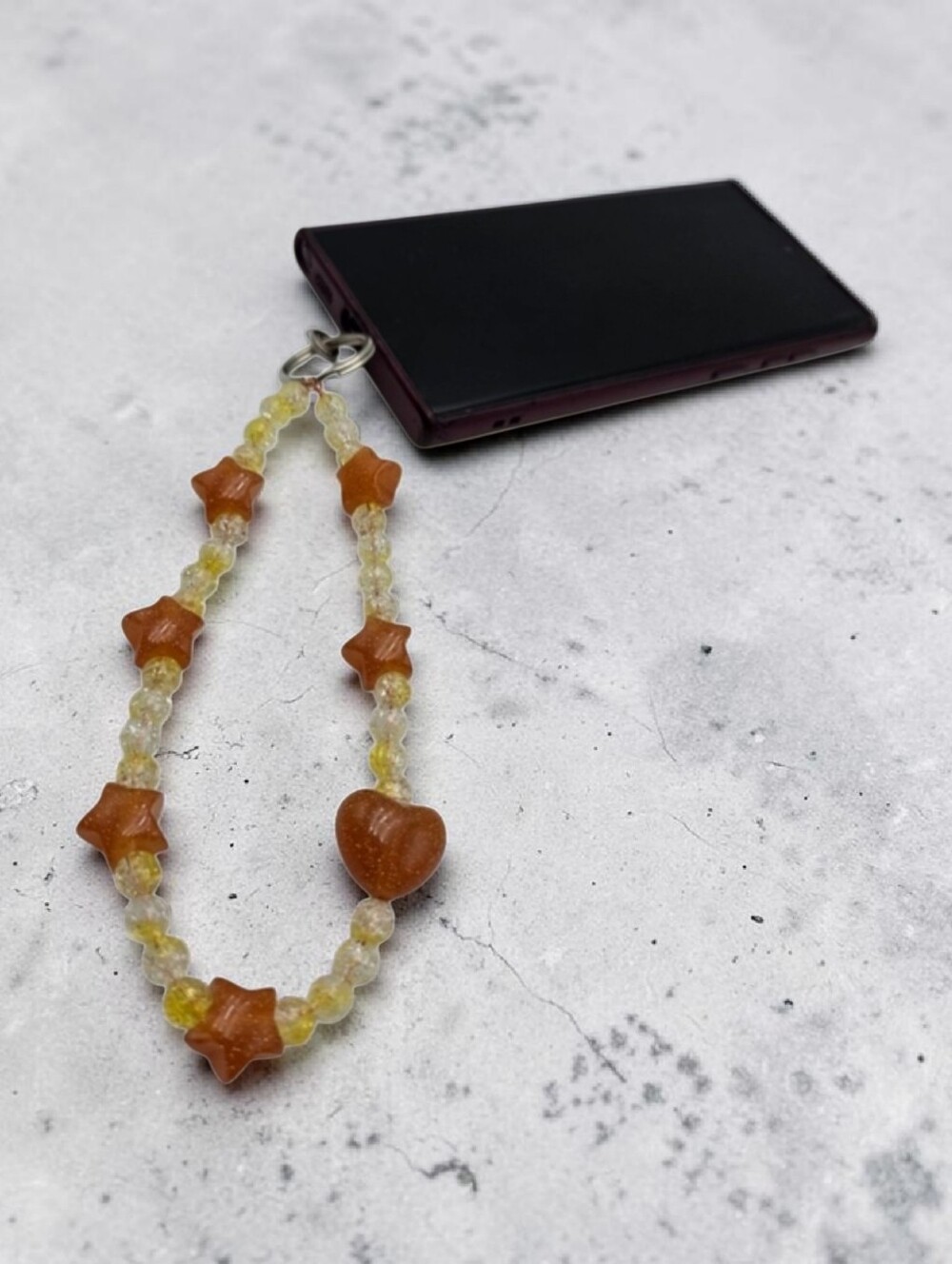 Handmade Star & Heart Beaded Phone Charm Cute Phone Strap Bag Accessory Gift